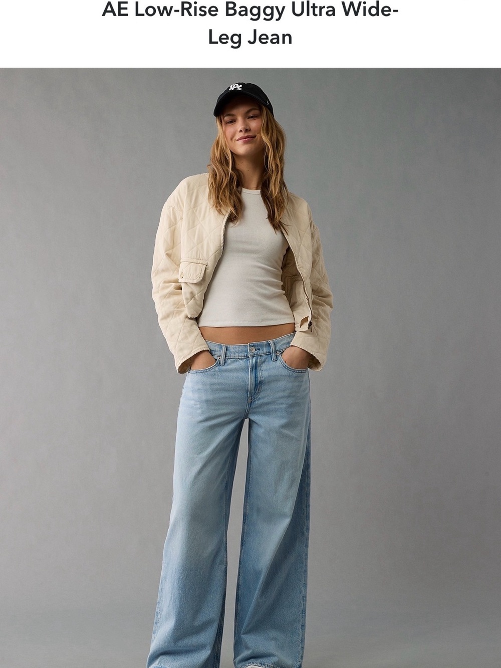 American Eagle Outfitters Light Blue Ultra Wide-Leg Jeans 8 Short